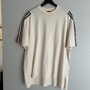 adidas Ivy Park T-Shirt Ecru Tint/Maroon Size L
